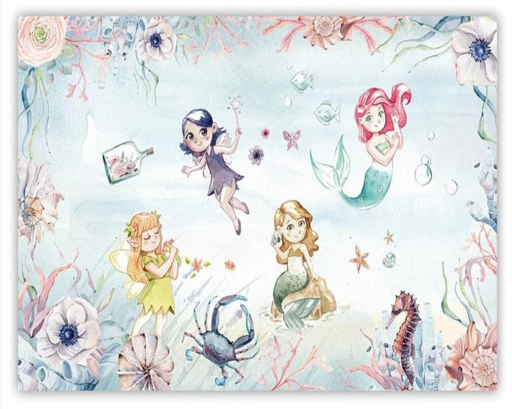 3D Wallpaper Sea World & Fairy Mermaid